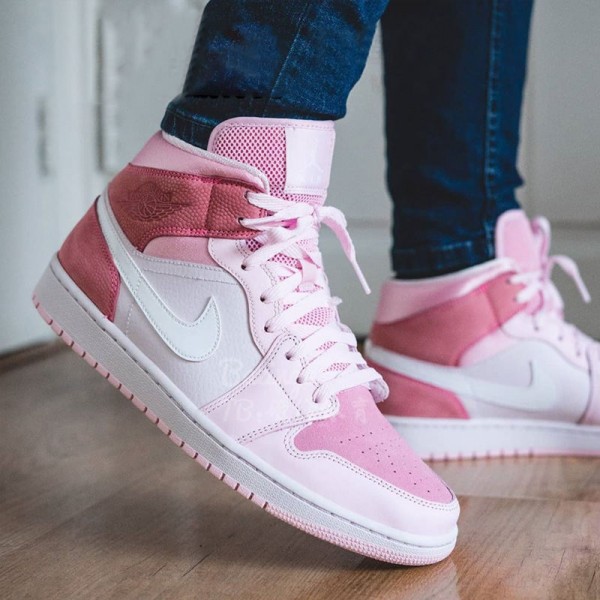 Damen Nike Jordan 1 Mid Digital Rosa CW5379-600 Schuhe