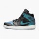 Damen/Herren Nike Jordan 1 Mid Iridescent Schwarz BQ6472-009 Schuhe