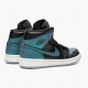 Damen/Herren Nike Jordan 1 Mid Iridescent Schwarz BQ6472-009 Schuhe