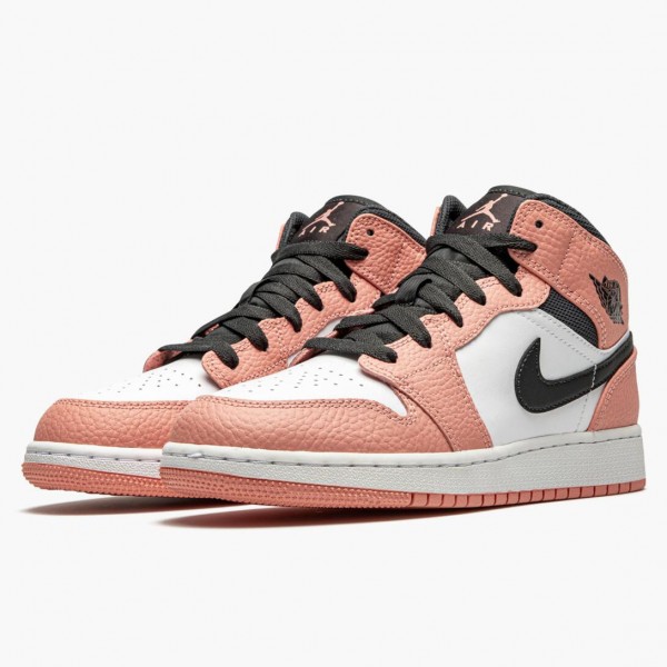 Herren Nike Jordan 1 Mid Rosa Quartz 555112-603 Schuhe