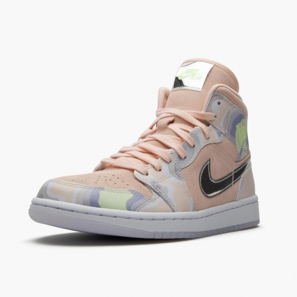 Damen/Herren Nike Jordan 1 Mid SE P(Her)spectate Washed Coral Chrome CW6008-600 Schuhe