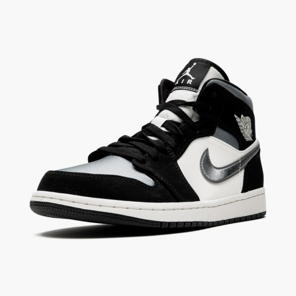 Herren Nike Jordan 1 Mid Satin Grey 852542-011 Schuhe