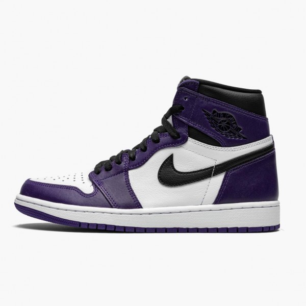 Herren Nike Jordan 1 Retro High OG Court Lila 555088-500 Schuhe