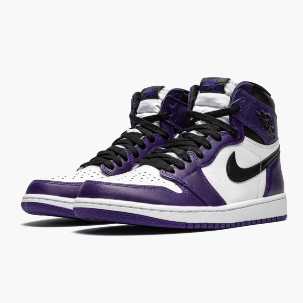 Herren Nike Jordan 1 Retro High OG Court Lila 555088-500 Schuhe