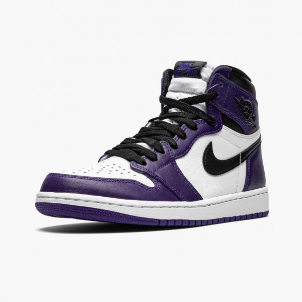 Herren Nike Jordan 1 Retro High OG Court Lila 555088-500 Schuhe