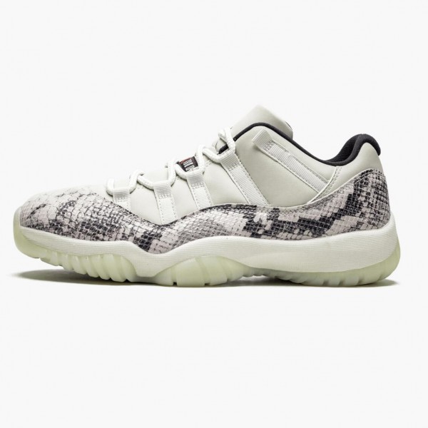 Damen/Herren Nike Jordan 11 Retro Low Snake Light Bone CD6846-002 Schuhe