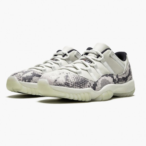 Damen/Herren Nike Jordan 11 Retro Low Snake Light Bone CD6846-002 Schuhe