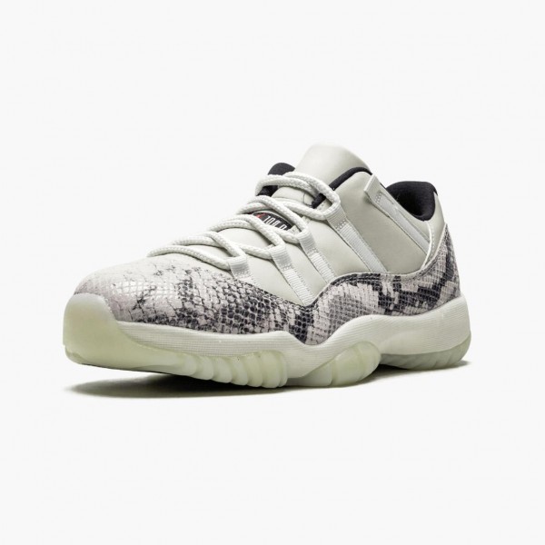 Damen/Herren Nike Jordan 11 Retro Low Snake Light Bone CD6846-002 Schuhe