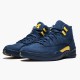 Herren Nike Jordan 12 Retro Michigan BQ3180-407 Schuhe