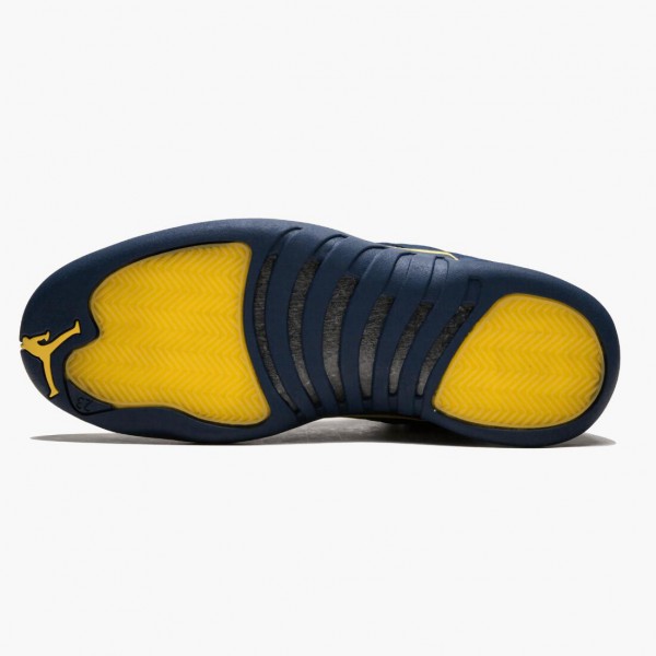 Herren Nike Jordan 12 Retro Michigan BQ3180-407 Schuhe