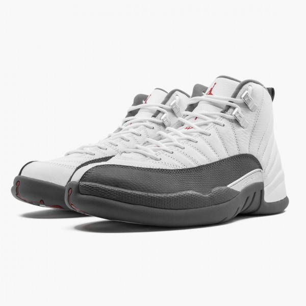 Herren Nike Jordan 12 Retro Weiß Dark Grey 130690-160 Schuhe