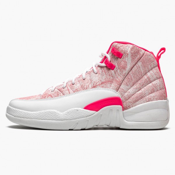 Damen Nike Jordan 12 Retro GS Arctic Rosa 510815-101 Schuhe