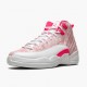 Damen Nike Jordan 12 Retro GS Arctic Rosa 510815-101 Schuhe