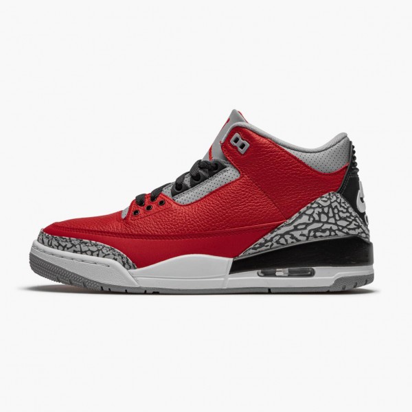 Herren Nike Jordan 3 Retro Fire Rot Cement CU2277-600 Schuhe