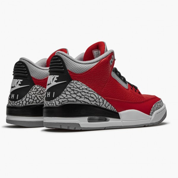 Herren Nike Jordan 3 Retro Fire Rot Cement CU2277-600 Schuhe