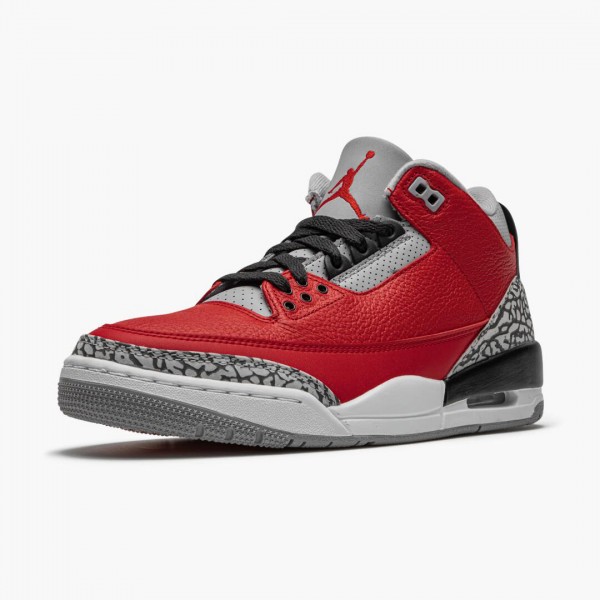 Herren Nike Jordan 3 Retro Fire Rot Cement CU2277-600 Schuhe