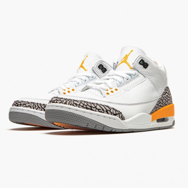 Damen/Herren Nike Jordan 3 Retro Laser Orange CK9246-108 Schuhe