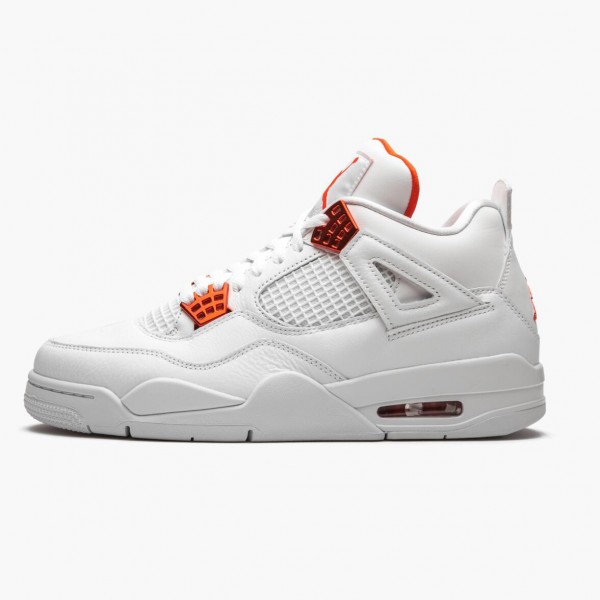 Damen/Herren Nike Jordan 4 Retro Metallic Orange CT8527-118 Schuhe