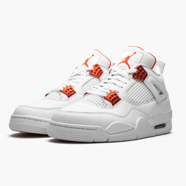 Damen/Herren Nike Jordan 4 Retro Metallic Orange CT8527-118 Schuhe