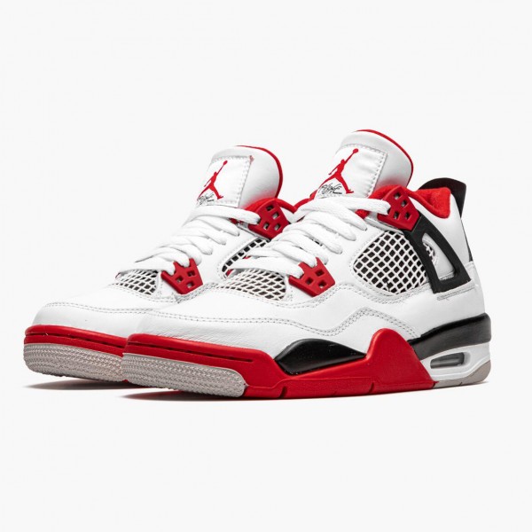 Herren Nike Jordan 4 Retro OG GS Fire Rot 2020 408452-160 Schuhe