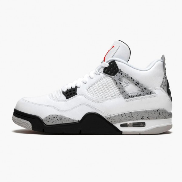 Herren Nike Jordan 4 Retro OG Weiß Cement 840606-192 Schuhe