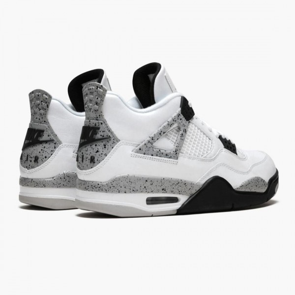 Herren Nike Jordan 4 Retro OG Weiß Cement 840606-192 Schuhe