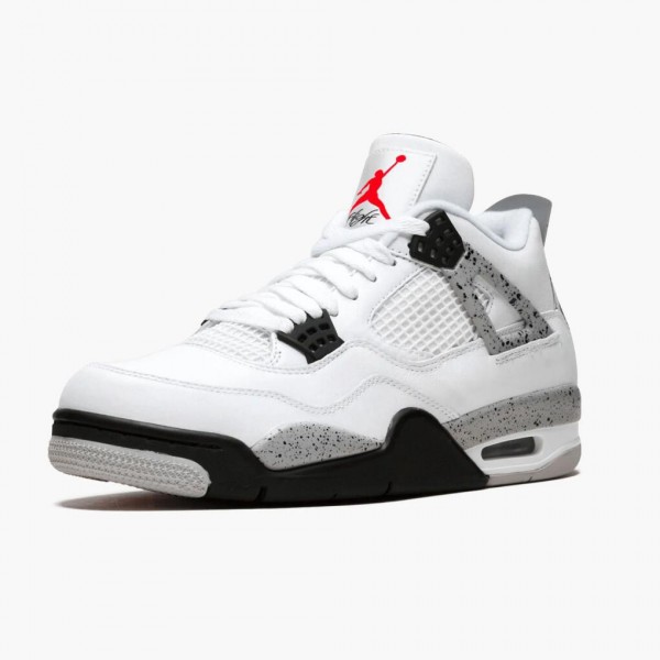 Herren Nike Jordan 4 Retro OG Weiß Cement 840606-192 Schuhe