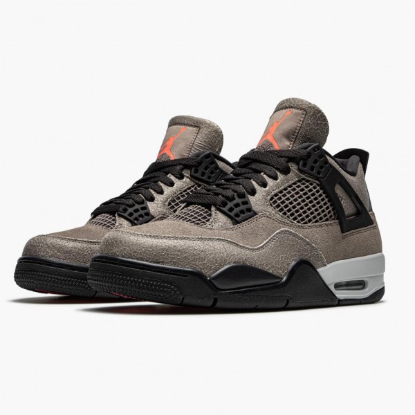 Damen/Herren Off-Weiß x Nike Jordan 4 Retro Taupe Haze DB0732-200 Schuhe