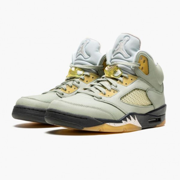 Damen/Herren Nike Jordan 5 Jade Horizon Light Silber Anthracite Rosa Glaze DC7501-300 Schuhe