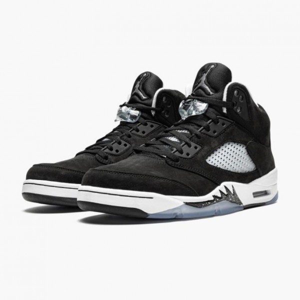 Damen/Herren Nike Jordan 5 Oreo 2021 Schwarz Weiß Cool Grey CT4838-011 Schuhe