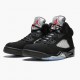 Damen/Herren Nike Jordan 5 Retro Schwarz 845035-003 Schuhe