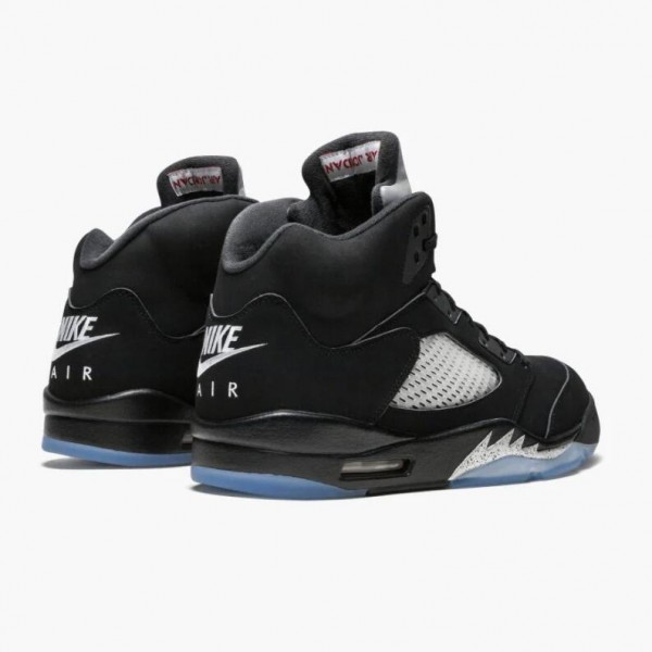 Damen/Herren Nike Jordan 5 Retro Schwarz 845035-003 Schuhe