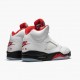 Herren Nike Jordan 5 Retro Fire Rot Silber Tongue DA1911-102 Schuhe