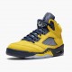 Damen/Herren Nike Jordan 5 Retro Michigan 2019 AmarilloCollege Navy CQ9541-704 Schuhe