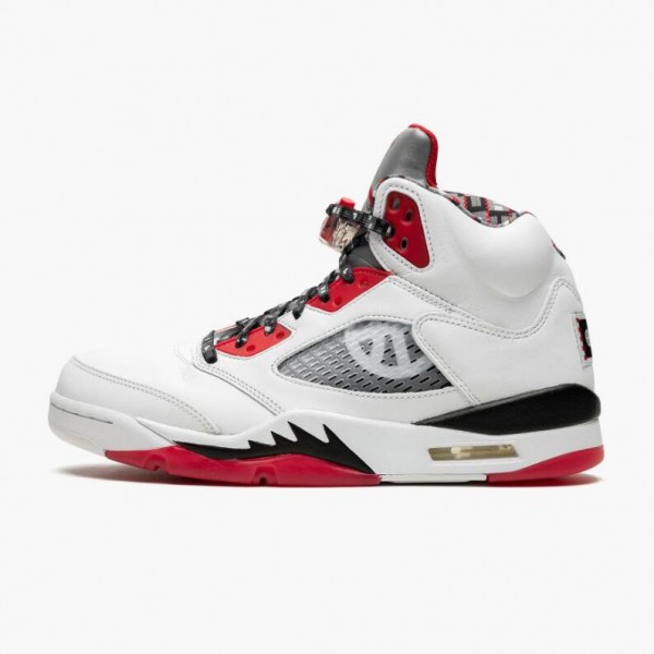 Damen/Herren Nike Jordan 5 Retro Quai 54 2021 DJ7903-106 Schuhe