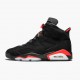 Herren Nike Jordan 6 Retro Schwarz Infrared 384664-060 Schuhe