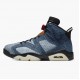 Damen/Herren Nike Jordan 6 Retro Washed Denim 384664-060 Schuhe