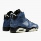 Damen/Herren Nike Jordan 6 Retro Washed Denim 384664-060 Schuhe