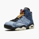 Damen/Herren Nike Jordan 6 Retro Washed Denim 384664-060 Schuhe