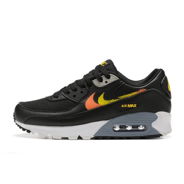 Nike Air Max 90 Herren Schwarz Gelb Und Orange Schuhe