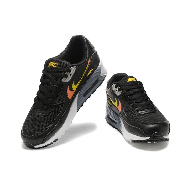 Nike Air Max 90 Herren Schwarz Gelb Und Orange Schuhe