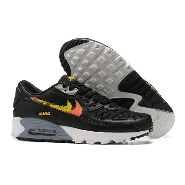 Nike Air Max 90 Herren Schwarz Gelb Und Orange Schuhe