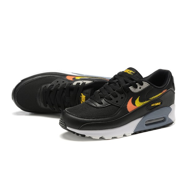 Nike Air Max 90 Herren Schwarz Gelb Und Orange Schuhe