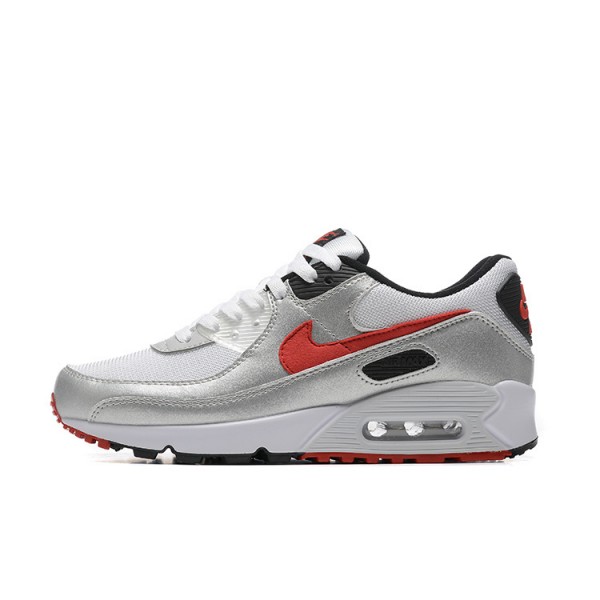 Nike Air Max 90 Herren Silber Rot Schuhe