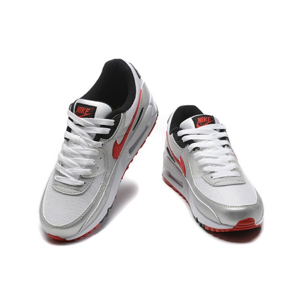 Nike Air Max 90 Herren Silber Rot Schuhe