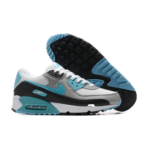 Nike Air Max 90 Herren Weiß Grau Und Blau Schuhe