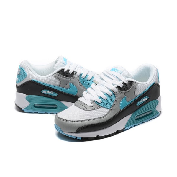 Nike Air Max 90 Herren Weiß Grau Und Blau Schuhe