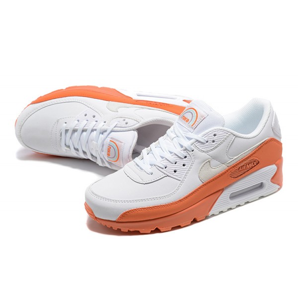 Nike Air Max 90 Herren Weiß Orange DM0958-100 Schuhe