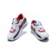 Nike Air Max 90 Herren Weiß Rot DJ5170-100 Schuhe