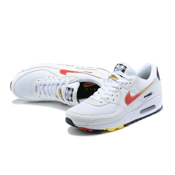 Nike Air Max 90 Herren Weiß Und Rot Schuhe